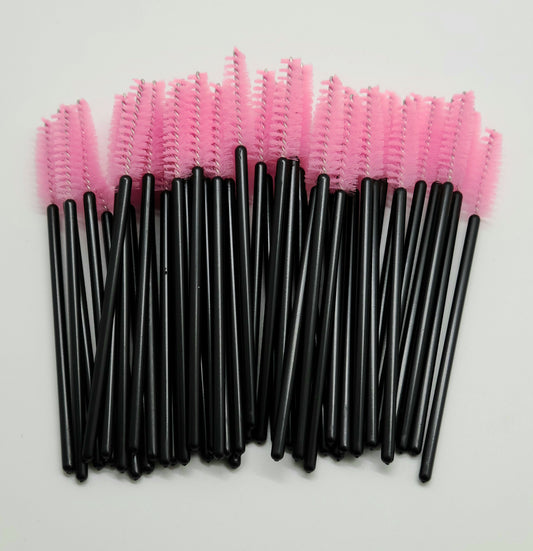 Brush Wand 50 Pack (Pink and Black)
