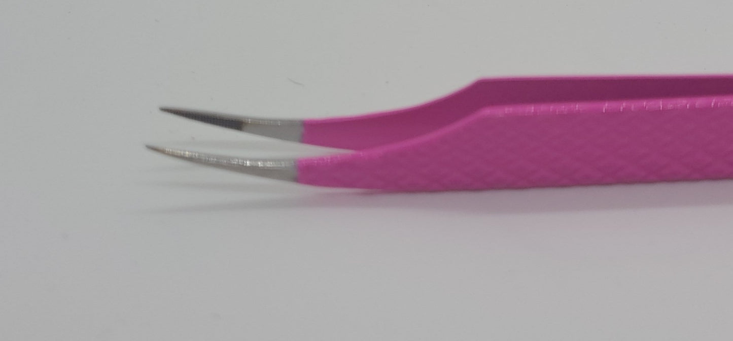 Fibre tip curved isolation tweezers