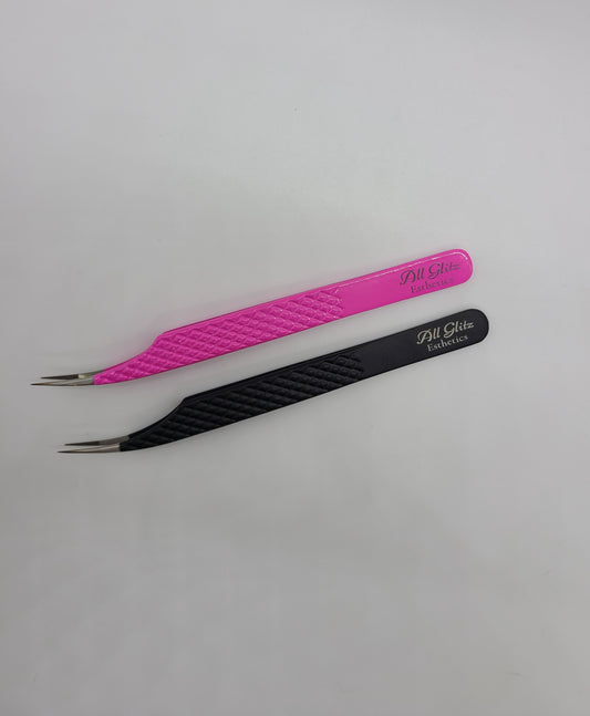 Fibre tip curved isolation tweezers